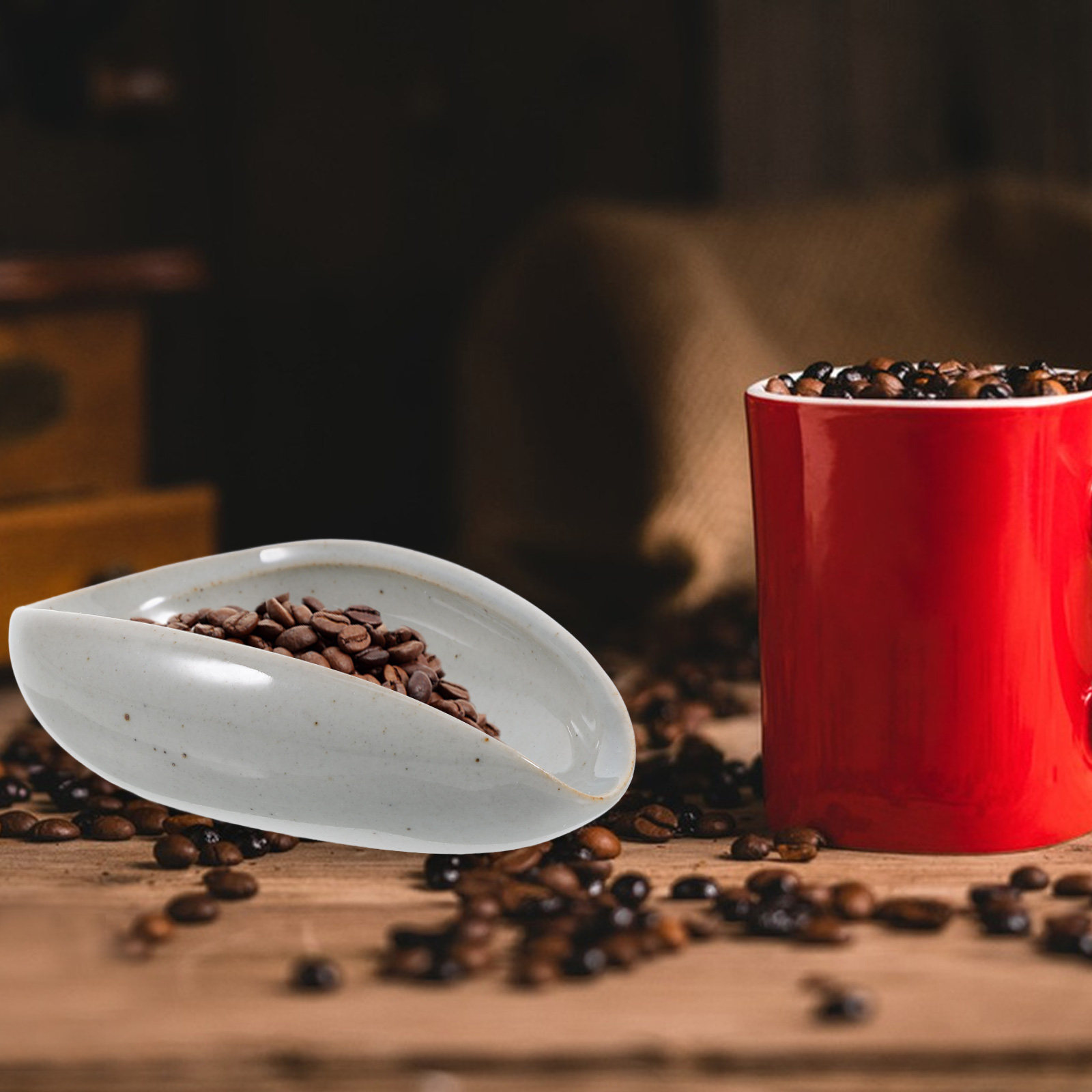 Coffee Tea And Bean - صينية قياس حبوب القهوة المصنوعة من