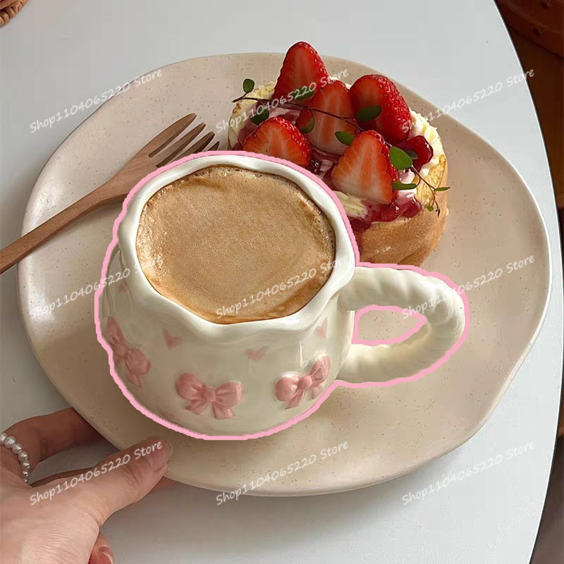 Coffee Tea Festival - الكورية نمط فتاة حساسة القوس الكرز