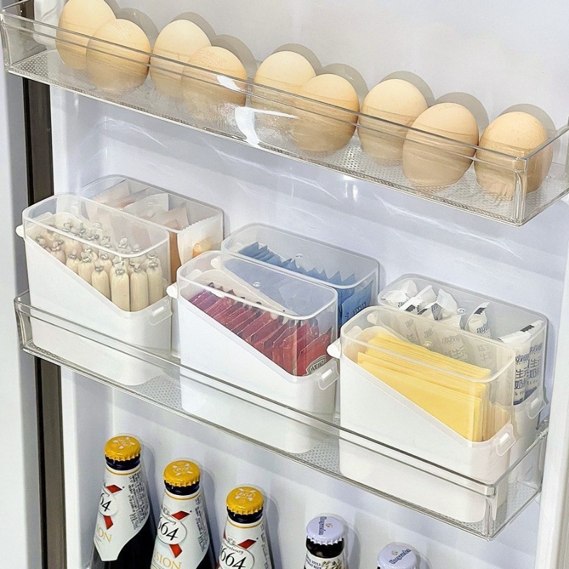 Coffee Tea Organizer - صندوق تخزين بغطاء شفاف مائل على