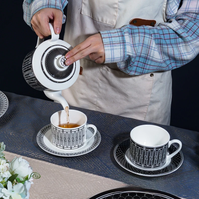 Coffee Tea And Sugar Set - طقم شاي بسيط على الطراز الأوروبي،