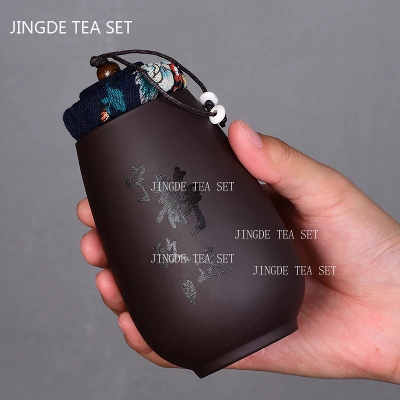 Coffee Tea Canister Set - الصينية الأرجواني الرمال الصغيرة الشاي جرة