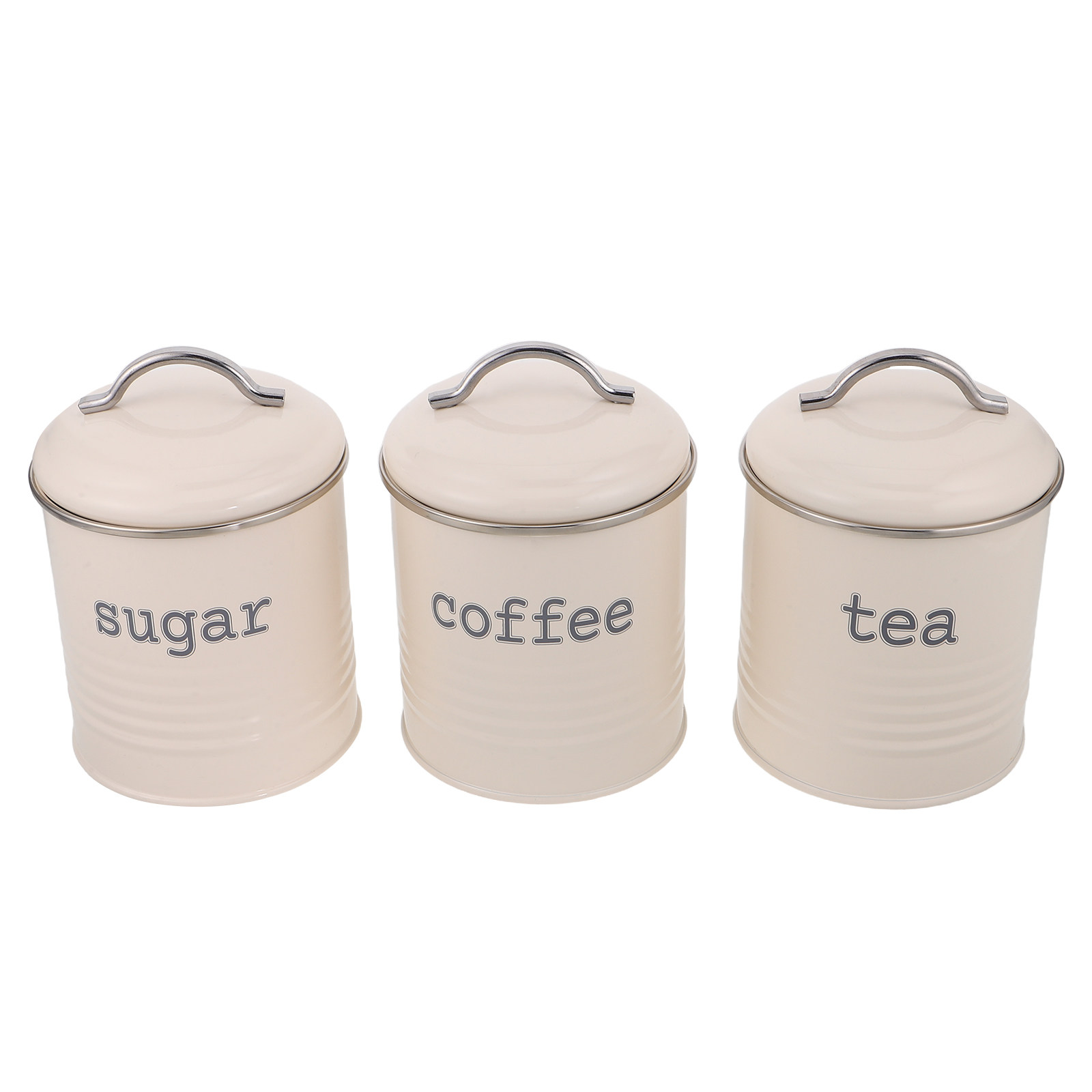 Coffee Tea Sugar - مجموعة من 3 حاويات محكمة الإغلاق