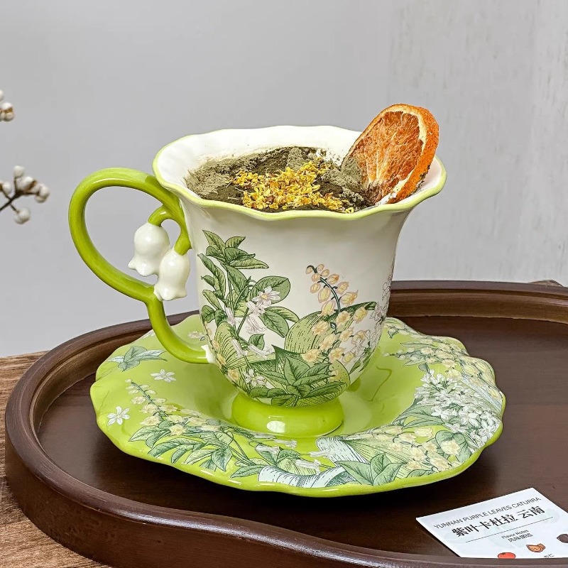 طقم شاي بعد الظهر بتصميم زهرة  - مراجعة Coffee Tea And Sugar Set وسعره