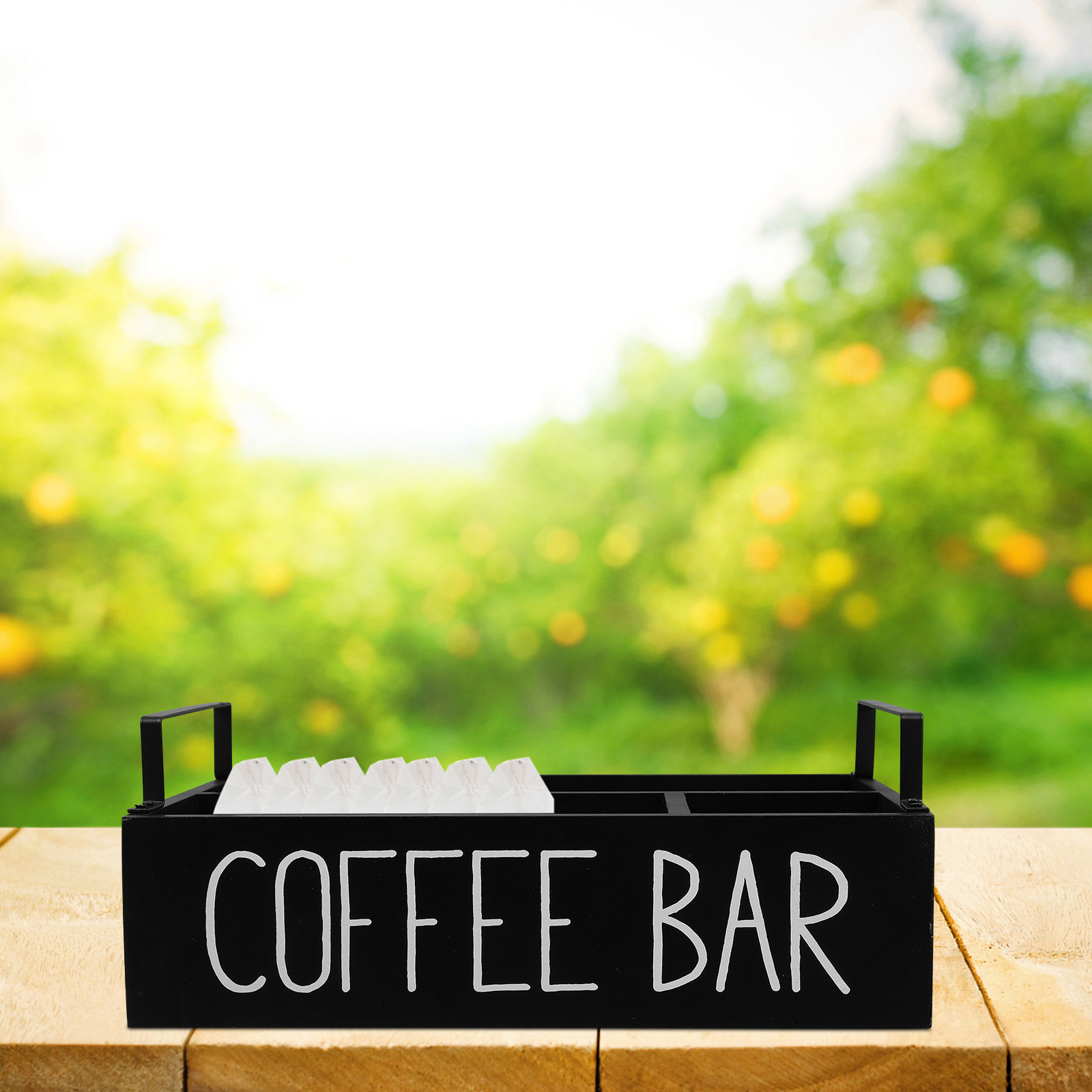 منظم أكياس الشاي الخشبي متعدد  - مراجعة Coffee Tea Sugar وسعره