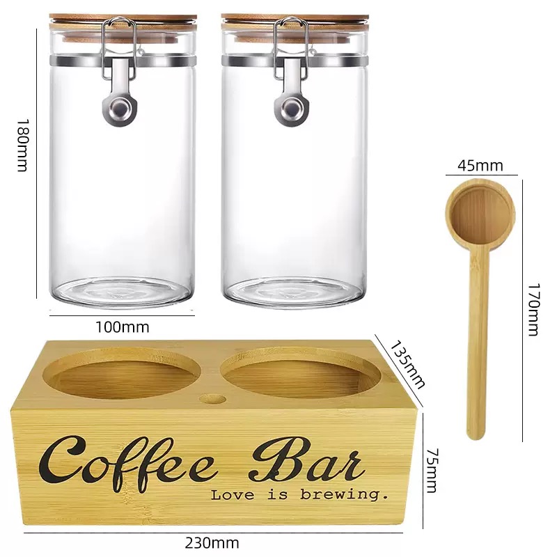 عبوة من برطمانات تخزين القهوة  - مراجعة Coffee Tea And Bean وسعره