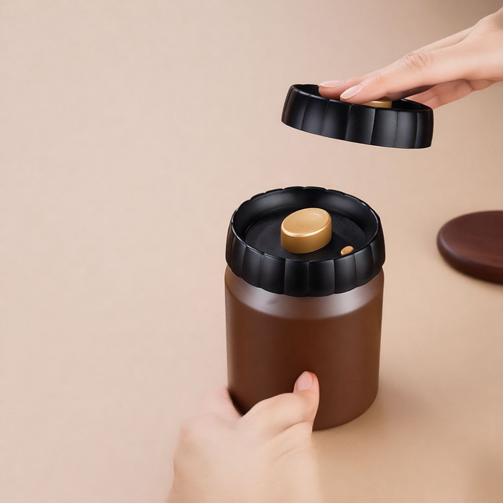 علبة تخزين حبوب القهوة محكمة ا - مراجعة Coffee Tea Organizer وسعره