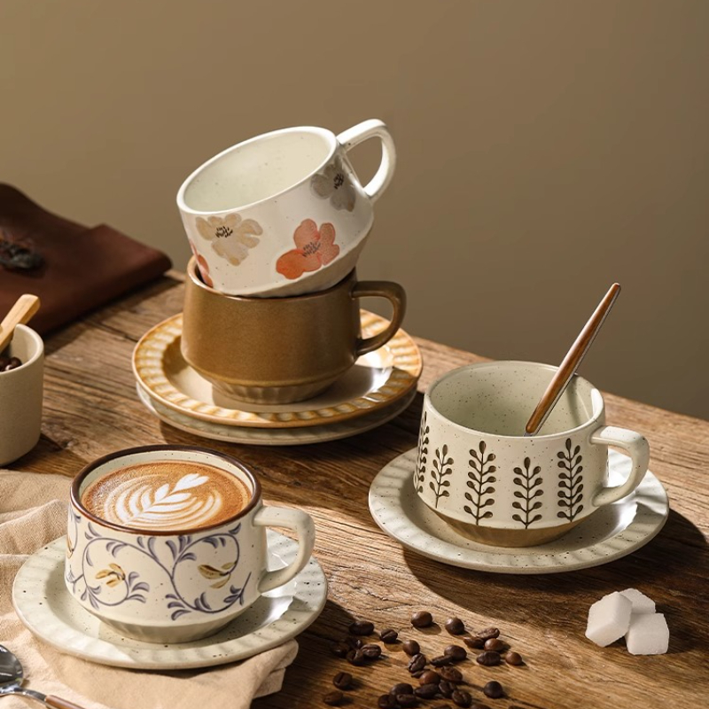 الرجعية كوب سيراميك الفخار الخ - مراجعة Coffee Tea And Sugar Set وسعره