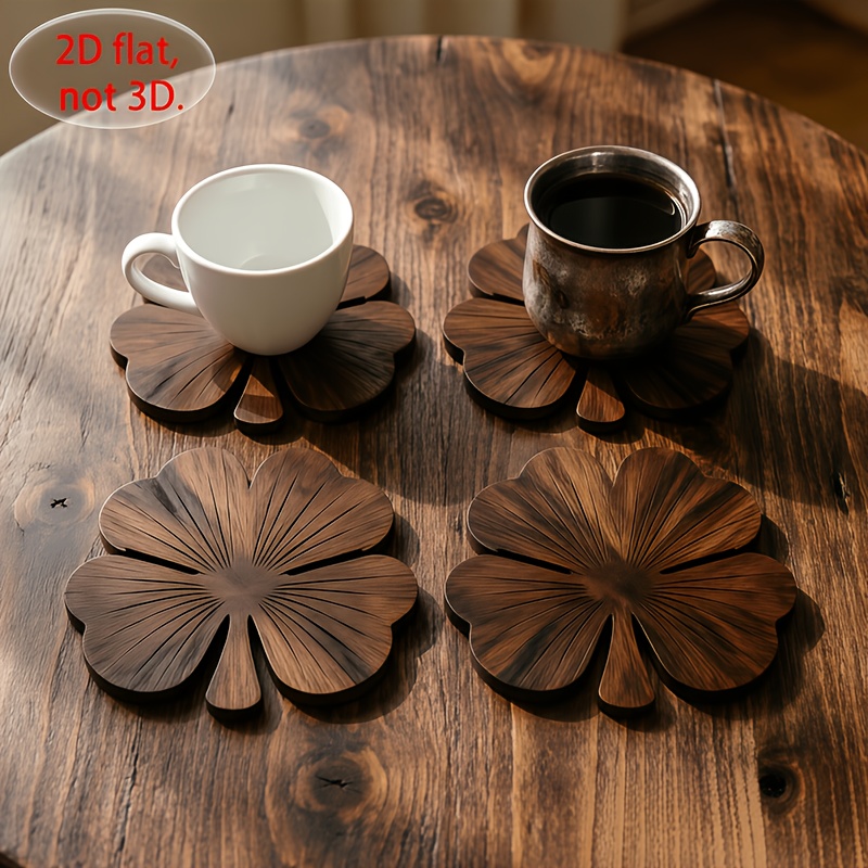 4 قطع من حاملات الأكواب الخشبي - مراجعة Coffee Tea And Sugar Set وسعره