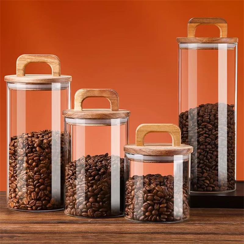 جرة زجاجية شفافة مع غطاء من ال - مراجعة Coffee Tea Canister Set وسعره