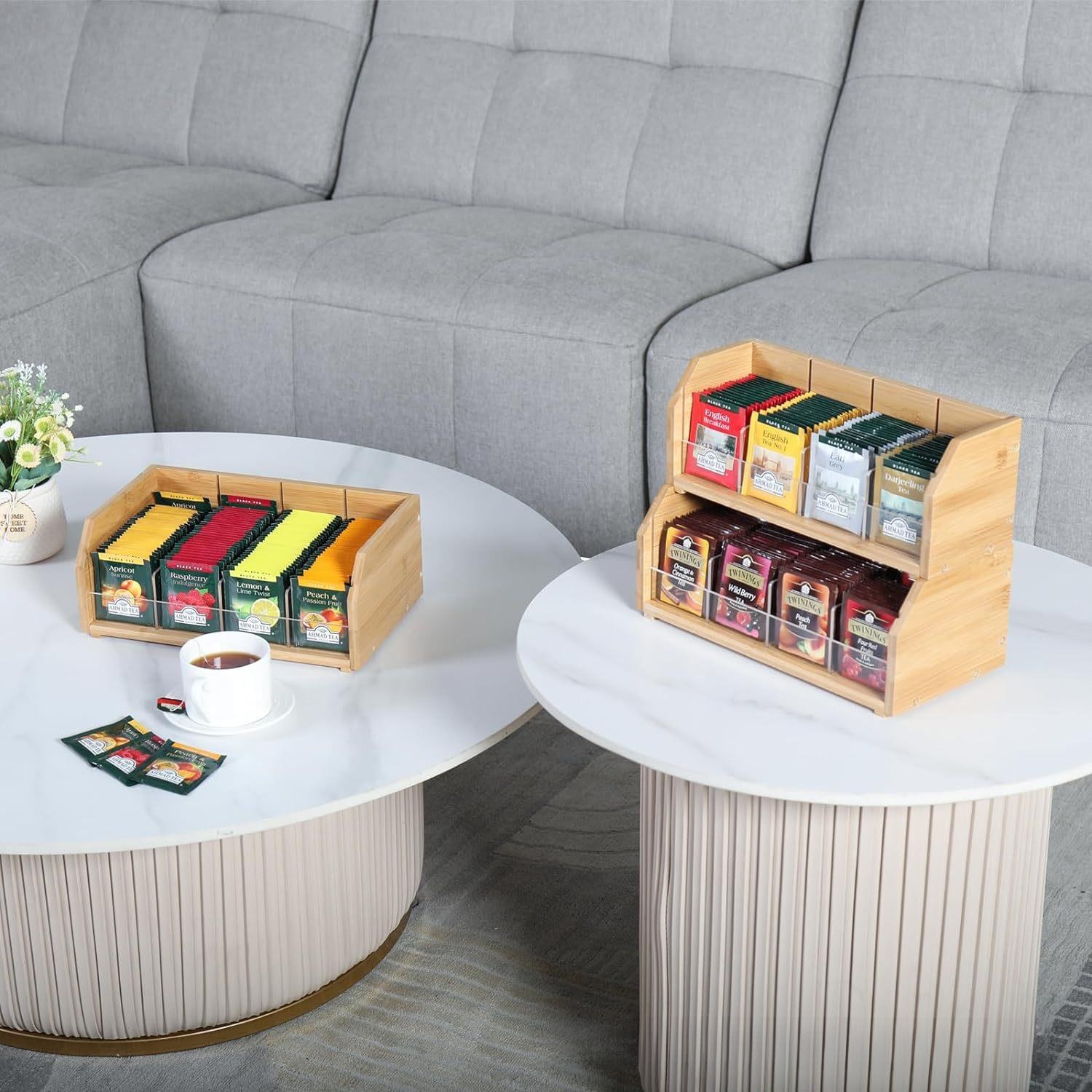 صندوق تخزين أكياس الشاي من الخ - مراجعة Coffee Tea Organizer وسعره