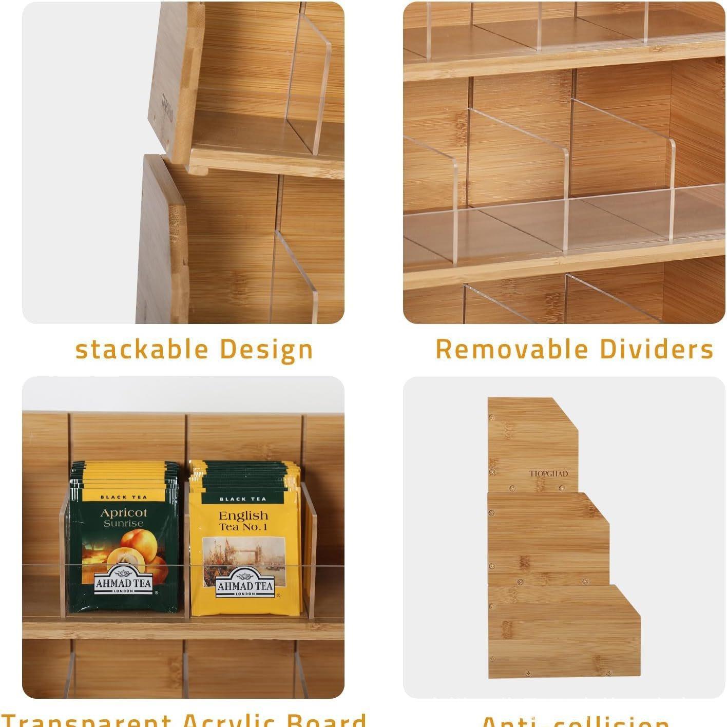 صندوق تخزين أكياس الشاي من الخ - مراجعة Coffee Tea Organizer وسعره
