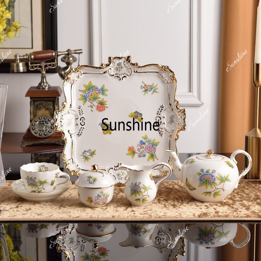 طقم شاي هنغاري مزخرف بالزهور ل - مراجعة Coffee Tea Gardens وسعره