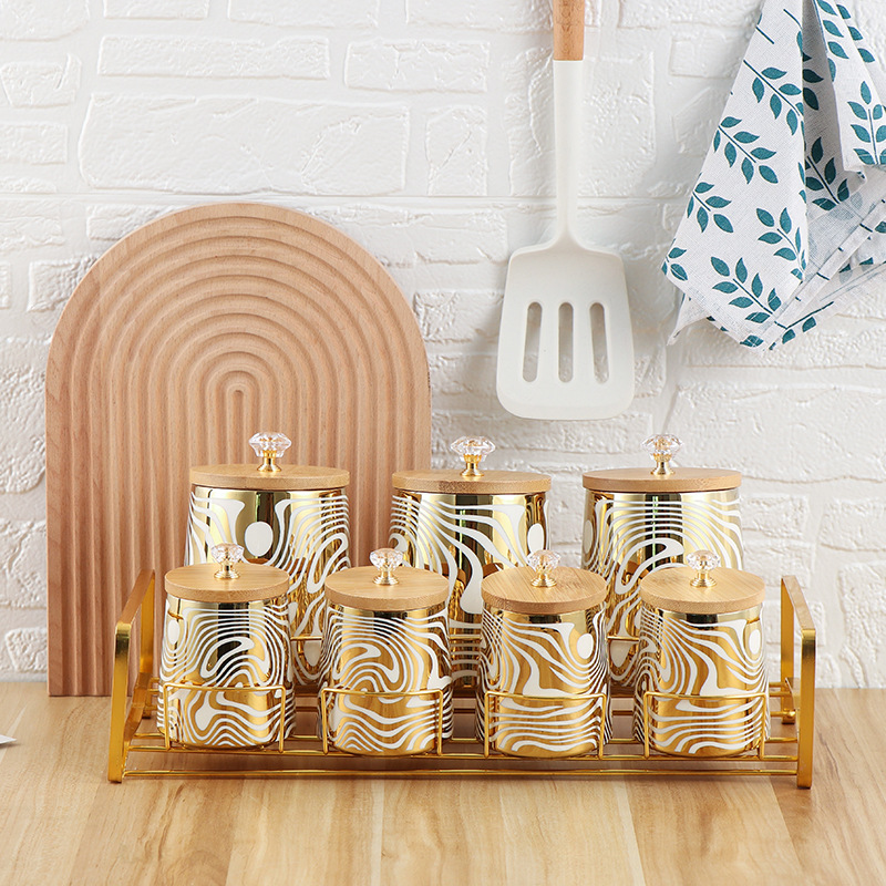 مجموعة من 7 ألوان من علب المطب - مراجعة Coffee Tea Sugar Canisters وسعره